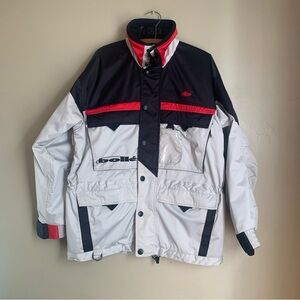 Bolle Ski Snowboard Winter Sport Jacket Coat White Black Red Large Y2k Gaper Day